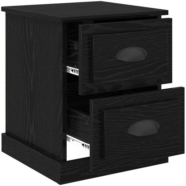 vidaXL Nachttisch Schwarz Eichen-Optik 39 x 39 x 47,5 cm Holzwerkstoff 881332 Bild 5