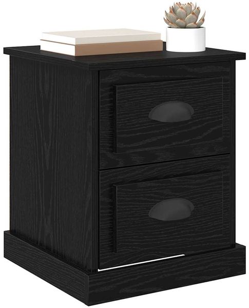 vidaXL Nachttisch Schwarz Eichen-Optik 39 x 39 x 47,5 cm Holzwerkstoff 881332 Bild 3