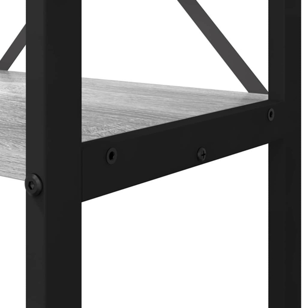 vidaXL Bücherregal Grau Sonoma 80 x 30 x 153 cm Holzwerkstoff 868416 Bild 7