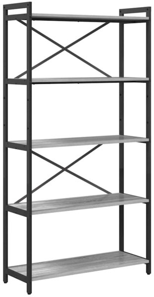 vidaXL Bücherregal Grau Sonoma 80 x 30 x 153 cm Holzwerkstoff 868416 Bild 1