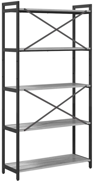 vidaXL Bücherregal Grau Sonoma 80 x 30 x 153 cm Holzwerkstoff 868416 Bild 6