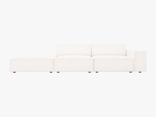 Micadoni Sofa Jodie 3-Sitzer Links Boucle Ascot Beige