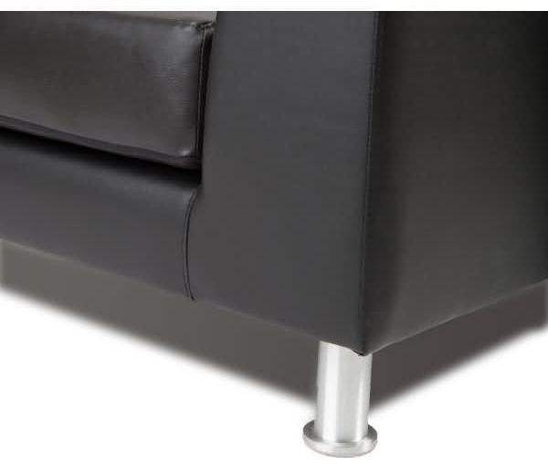 Rocada Wartezimmer-Sofa 3-Sitzer Kunstleder schwarz Bild 3