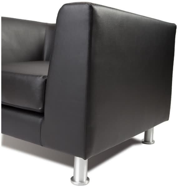 Rocada Wartezimmer-Sofa 3-Sitzer Kunstleder schwarz Bild 2