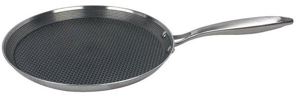 Ø24 cm Pfannkuchen Pfanne aus Edelstahl Induktion Bratpfanne Blinis Crêpes Crêpepfanne Omeletts Wabenstruktur