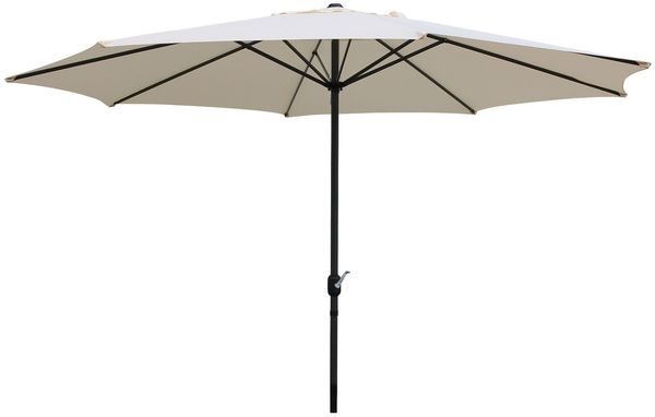 Gardissimo NEW SUNNY Sonnenschirm Ø 400cm Gartenschirm Kurbelschirm natur
