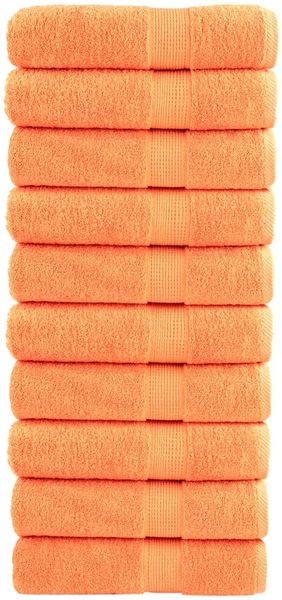 vidaXL Premium-Duschtücher SOLUND 10 Stk. Orange 70x140 cm 600 g/m² 137382