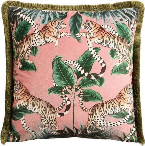 Next Dekokissen Maximalist Samtkissen mit Tiger-Print