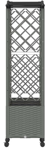 vidaXL Hochbeet mit Rankgitter und Dach Hellgrau 163 x 40 x 144 cm PP 3423111 Bild 4