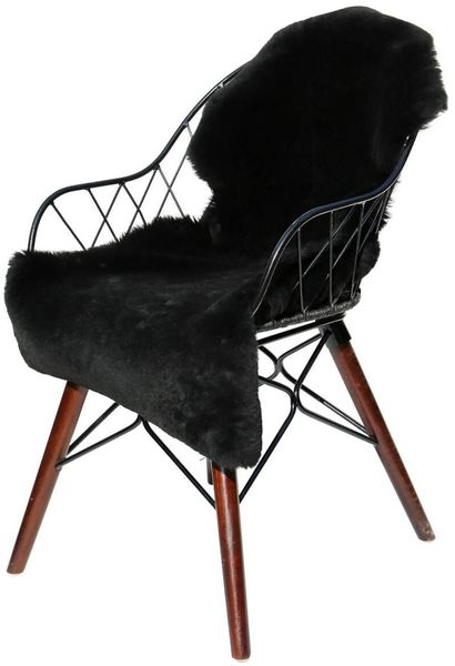 Lammfell geschoren Schwarz Farbe: Schwarz | Größe: 100-110 Bild 5