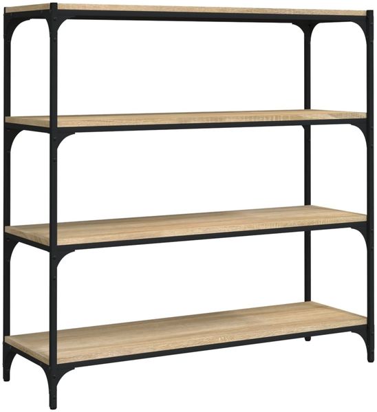 Bücherregal | Standregal Sonoma-Eiche 100x33x100 cm Holzwerkstoff und Stahl