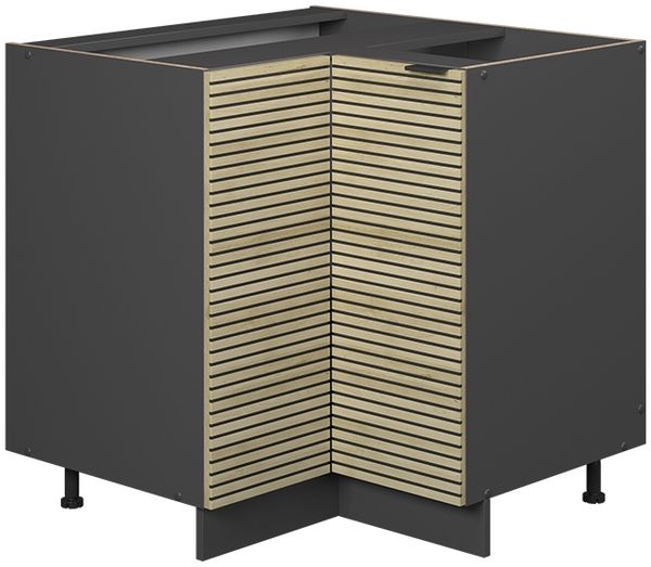 Eckunterschrank Fame-Line Eiche Paneel 80.5 cm ohne Arbeitsplatte Vicco