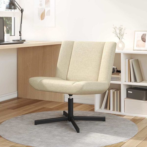 vidaXL Drehstuhl Creme 63 x 75 x 76 cm Stoff 42007331