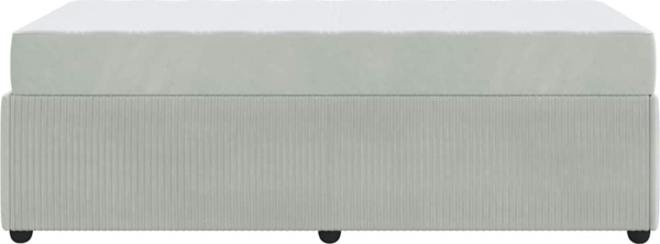 vidaXL Bettrahmen mit Matratze Hellgrau 100 x 200 cm Stoff 3398360 Bild 7