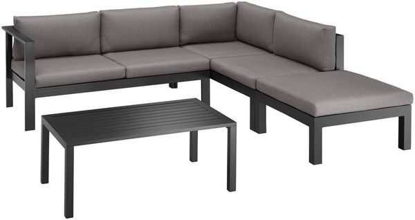 KONIFERA Gartenlounge-Set Dubai, (14-tlg), Ecklounge, Tisch 100x59 cm, Aluminium