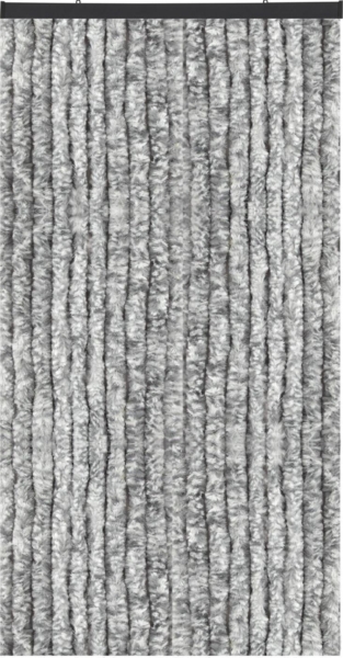 Flauschvorhang in Sondergröße - Türvorhang Breite: 100cm - Länge: 250cm, Hellgrau Meliert