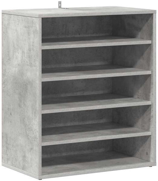 Schuhschrank, Schuhkipper für Flur, skandinavisch Betongrau 60x35x70 cm Holzwerkstoff