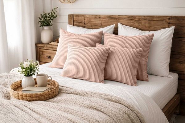 Amilian Dekokissen 4er Set mit Füllung - Sofakissen Set - 2 x 45 x 45 cm + 2 x 35 x 45 cm, (4 Stück) Zierkissen - Kuschelkissen - Couchkissen mit Kissenfüllung