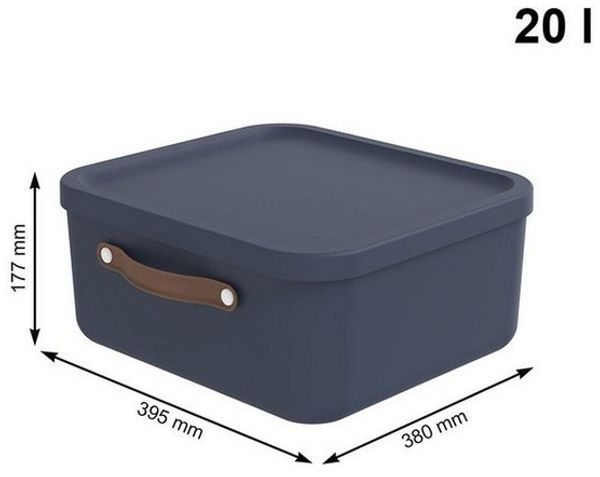 ROTHO Aufbewahrungsbox 2er-Set Kiste mit Deckel Maloja 20l (Aufbewahrungsset, 2er-Set) Bild 2