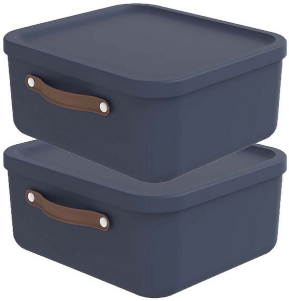 ROTHO Aufbewahrungsbox 2er-Set Kiste mit Deckel Maloja 20l (Aufbewahrungsset, 2er-Set)