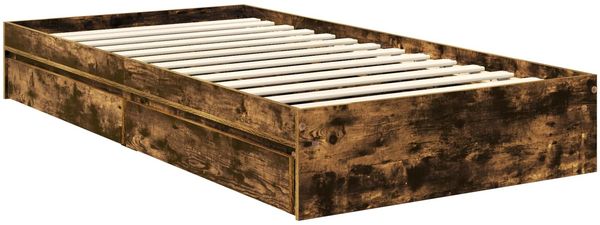 vidaXL Aufbewahrungsbett Geräucherte Eiche 100 x 200 cm Holzwerkstoff 3412308 Bild 6