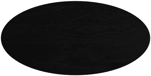 vidaXL Tischplatte Dunkelbraun 120x60x4 cm Massivholz Eiche Oval 4009059