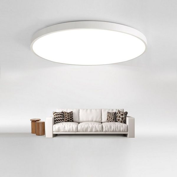JDONG LED Deckenleuchte Flach Rund Weiß Deckenlampe 24W/36W/54W, Durchmesser 30CM/40CM/50CM, LED fest integriert, 3000K Warmweiß, für Schlafzimmer Küche Keller Balkon Büro Wohnzimmer