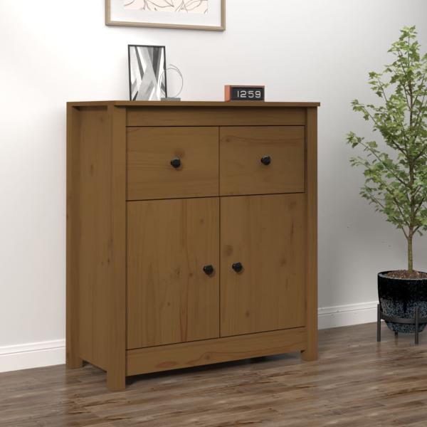 Sideboard Honigbraun 70 x 35 x 80 cm Massivholz Kiefer [813752]