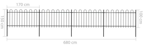 vidaXL Gartenzaun | Stahl | Robust | Modern 277659 Bild 5