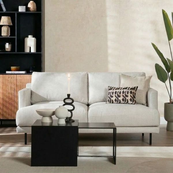 Bronx71 Sofa Denver 2,5-Sitzer Stoff meliert off white