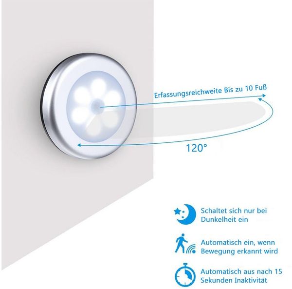 TUWENA Wandleuchte 3 pack Nachtlicht,Nachtlicht mit Bewegungsmelder,Wandlicht Beleuchtung