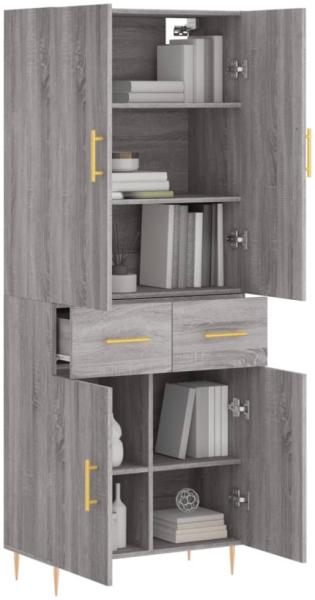 vidaXL Highboard Grau Sonoma 69,5x34x180 cm Holzwerkstoff 3198143 Bild 9