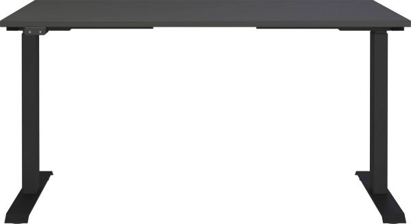 Germania Schreibtisch 7905-547, in Graphit, EL. höhenverstellb, 140 x 120 x 80 cm (BxHxT)
