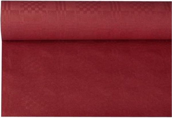 Papiertischtuch mit Damastprägung 8 m x 1,2 m bordeaux
