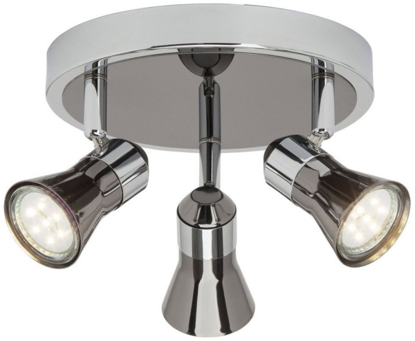 Brilliant Leuchten No. G18334-76 LED Spotrondell Jupp GU10 3-flammig chrom schwarz Bild 3