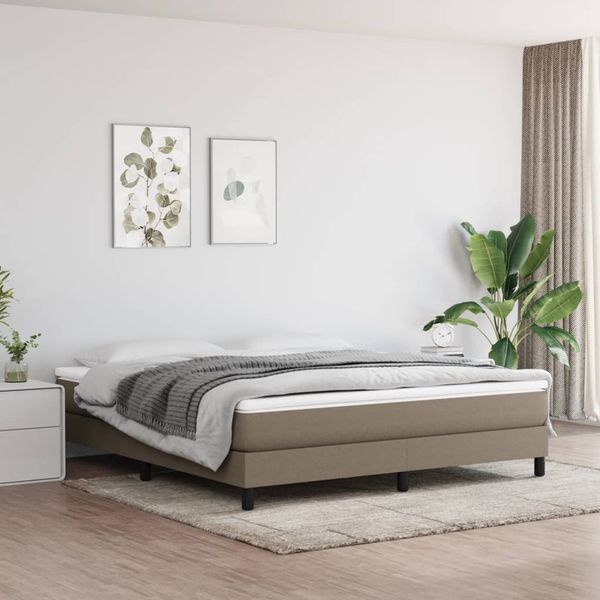 vidaXL Taschenfederkernmatratze Mittel Taupe 180x200x20 cm Stoff 347838