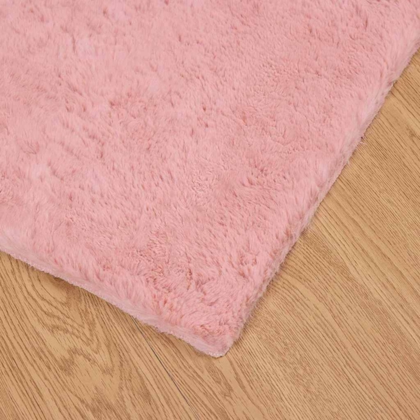 vidaXL Kunstfell Hasen Teppich Rosa 80x150 cm Polyester 42021698 Bild 4