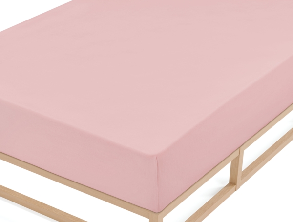 biberna Feinbiber-Spannbetttuch 0002744, altrosa, 1x 90x190 cm - 100x200 cm