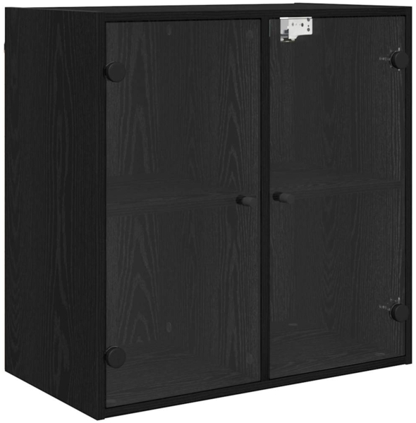 vidaXL Wandschrank Wandmontiert Schwarz Eichen-Optik 68 x 37 x 68,5 cm 882912