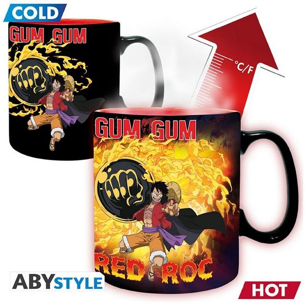 ABYstyle Tasse ONE PIECE - Tasse Heat Change - 460 ml -Luffy vs Kaidou-cardboard box