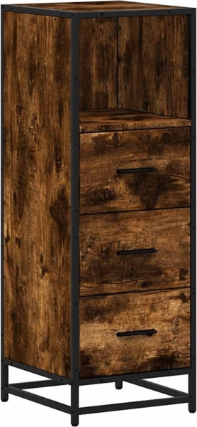 vidaXL Badschrank Räuchereiche 35x37,5x100 cm Holzwerkstoff 849251