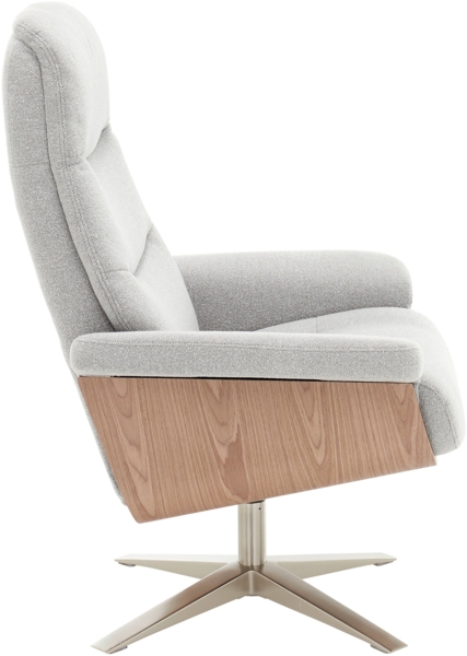 Amasra Loungesessel inkl. Hocker - LAKE slate grey / schwarz matt pulverbeschichtet / walnuss Bild 8