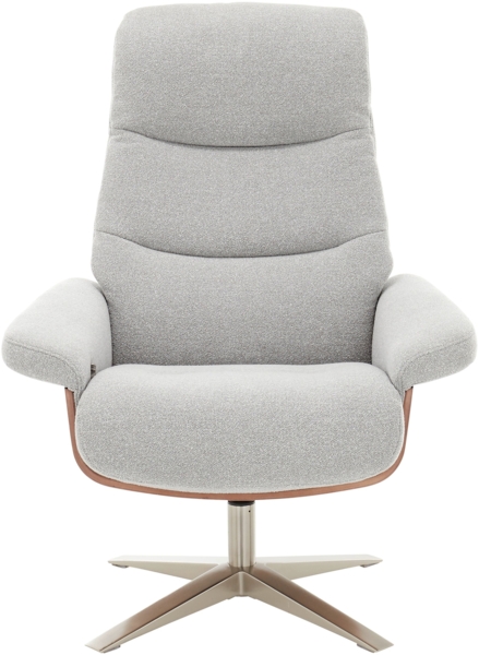 Amasra Loungesessel inkl. Hocker - LAKE slate grey / schwarz matt pulverbeschichtet / walnuss Bild 12