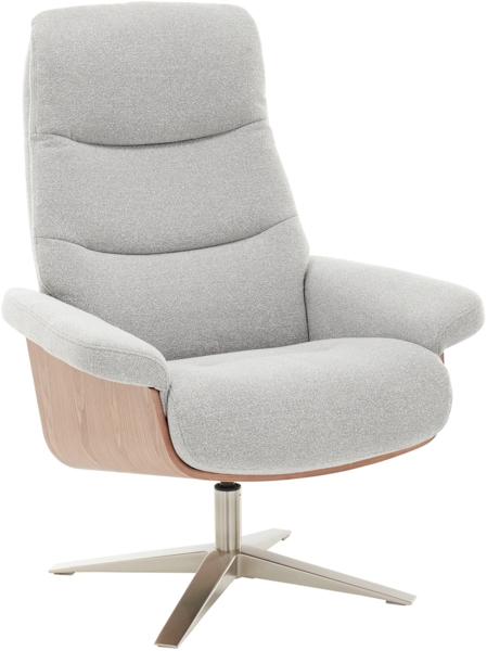 Amasra Loungesessel inkl. Hocker - LAKE slate grey / schwarz matt pulverbeschichtet / walnuss Bild 7