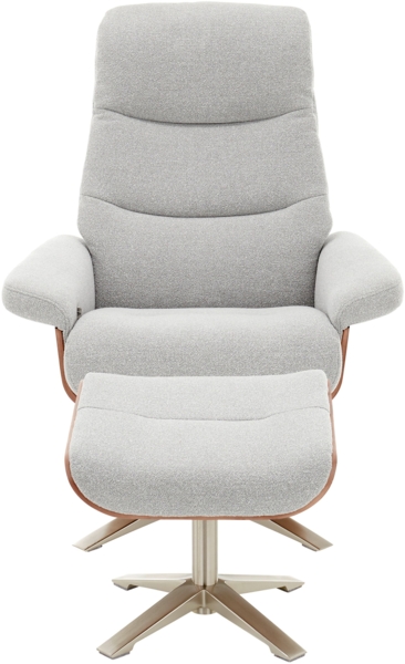 Amasra Loungesessel inkl. Hocker - LAKE slate grey / schwarz matt pulverbeschichtet / walnuss Bild 13