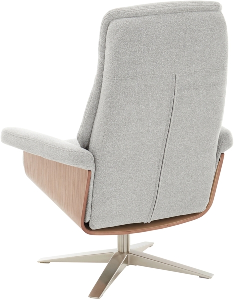 Amasra Loungesessel inkl. Hocker - LAKE slate grey / schwarz matt pulverbeschichtet / walnuss Bild 9