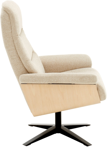 Amasra Loungesessel inkl. Hocker - LAKE slate grey / schwarz matt pulverbeschichtet / walnuss Bild 19