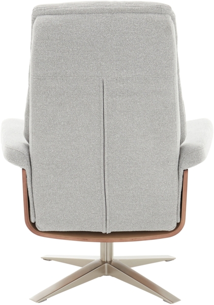 Amasra Loungesessel inkl. Hocker - LAKE slate grey / schwarz matt pulverbeschichtet / walnuss Bild 11