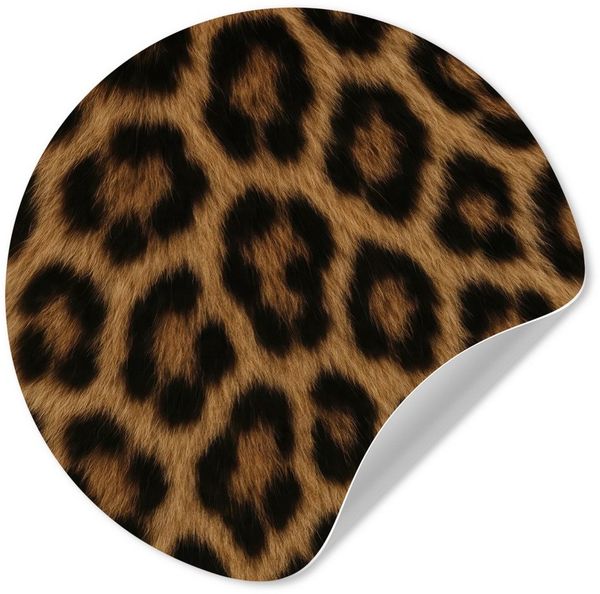 MuchoWow Wandsticker Pantherfell - Realistisch - Braun (1 St), Wandtattoo Selbstklebend, Wohnzimmer Deko Aufkleber, 30x30 cm