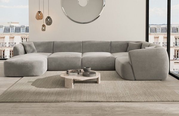 Sofa Dreams Wohnlandschaft Polster Sofa Stoff Wohnlandschaft Tabarca U Form Polstersofa, Loungesofa
